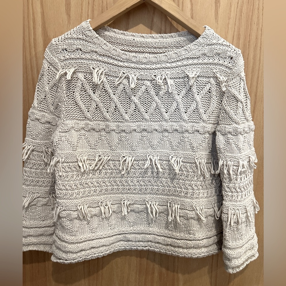 Crochet sweater ( cut the label) 100 cotton yarns